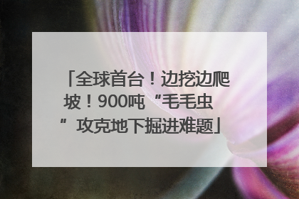 全球首台！边挖边爬坡！900吨“毛毛虫”攻克地下掘进难题