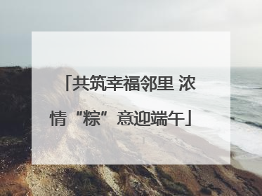 共筑幸福邻里 浓情“粽”意迎端午