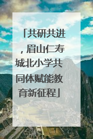 共研共进，眉山仁寿城北小学共同体赋能教育新征程