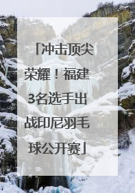 冲击顶尖荣耀！福建3名选手出战印尼羽毛球公开赛