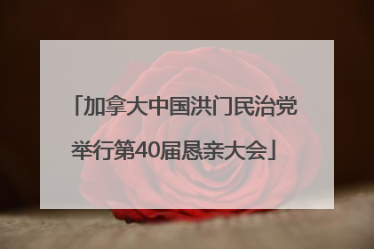 加拿大中国洪门民治党举行第40届恳亲大会
