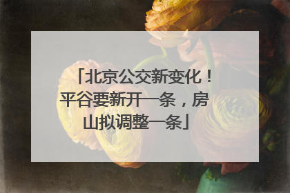 北京公交新变化!平谷要新开一条,房山拟调整一条