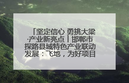 坚定信心 勇挑大梁·产业新亮点丨邯郸市探路县域特色产业联动发展：飞地，为好项目跨域安个家