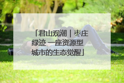 君山观潮｜枣庄绿迹 一座资源型城市的生态觉醒