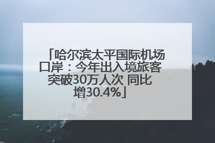 哈尔滨太平国际机场口岸：今年出入境旅客突破30万人次 同比增30.4%