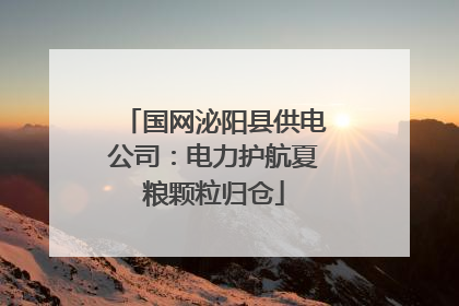 国网泌阳县供电公司：电力护航夏粮颗粒归仓