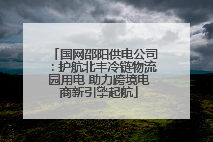 国网邵阳供电公司：护航北丰冷链物流园用电 助力跨境电商新引擎起航