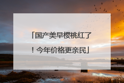 国产美早樱桃红了！今年价格更亲民