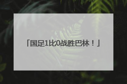 国足1比0战胜巴林！