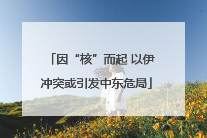 因“核”而起 以伊冲突或引发中东危局