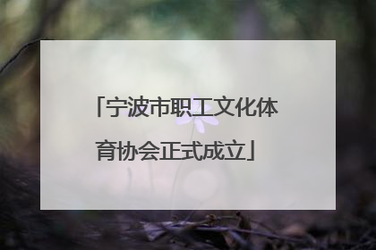 宁波市职工文化体育协会正式成立