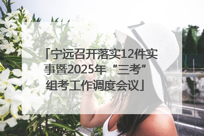 宁远召开落实12件实事暨2025年“三考”组考工作调度会议