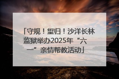 守规！望归！沙洋长林监狱举办2025年“六一”亲情帮教活动