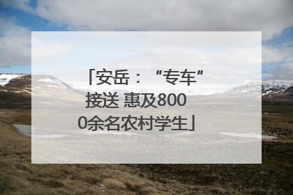 安岳：“专车”接送 惠及8000余名农村学生