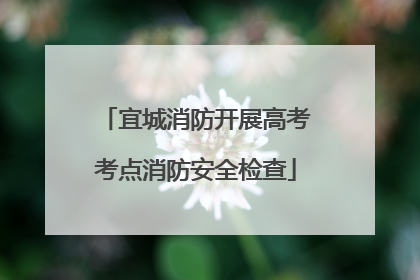 宜城消防开展高考考点消防安全检查