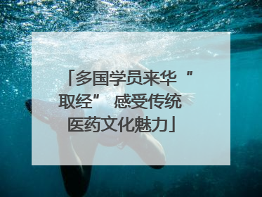 多国学员来华“取经” 感受传统医药文化魅力