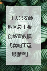 大兴安岭地区总工会创新宣教模式奏响工运最强音