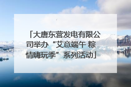 大唐东营发电有限公司举办“艾意端午 粽情嗨玩季”系列活动
