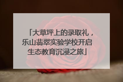 大草坪上的录取礼，乐山翡翠实验学校开启生态教育沉浸之旅