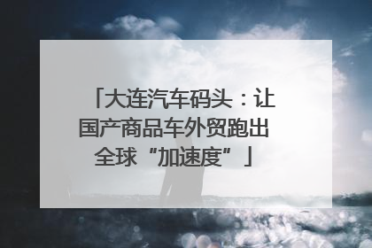 大连汽车码头：让国产商品车外贸跑出全球“加速度”