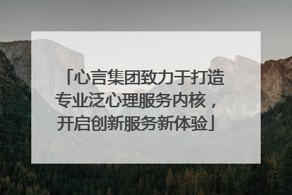 心言集团致力于打造专业泛心理服务内核，开启创新服务新体验