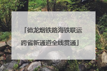 德龙烟铁路海铁联运跨省新通道全线贯通