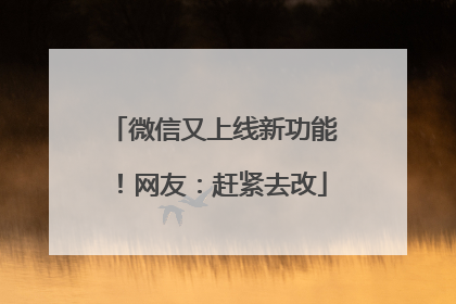 微信又上线新功能！网友：赶紧去改