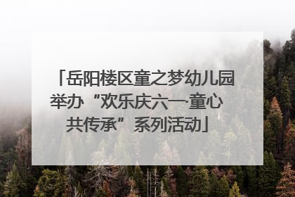 岳阳楼区童之梦幼儿园举办“欢乐庆六一·童心共传承”系列活动