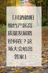 川酒德阳绵竹产区高质量发展路径何在？这场大会给出答案