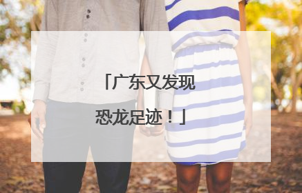 广东又发现恐龙足迹！