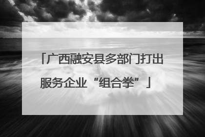 广西融安县多部门打出服务企业“组合拳”