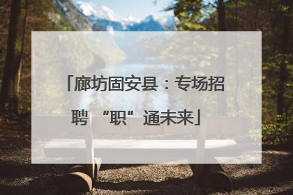 廊坊固安县：专场招聘 “职”通未来