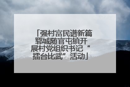 强村富民谱新篇 郓城随官屯镇开展村党组织书记“擂台比武”活动