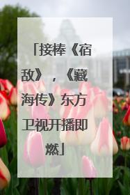 接棒《宿敌》，《藏海传》东方卫视开播即燃