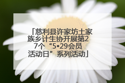 慈利县许家坊土家族乡计生协开展第27个“5•29会员活动日”系列活动
