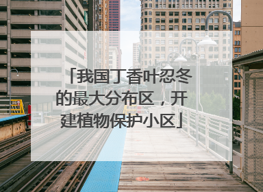 我国丁香叶忍冬的最大分布区，开建植物保护小区