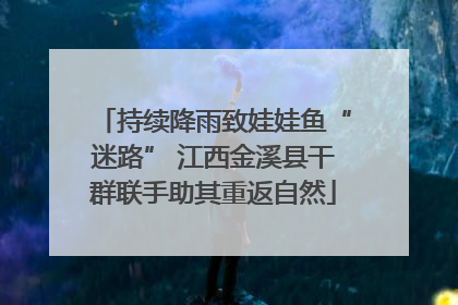 持续降雨致娃娃鱼“迷路” 江西金溪县干群联手助其重返自然