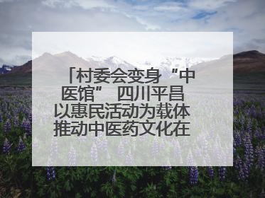 村委会变身“中医馆” 四川平昌以惠民活动为载体推动中医药文化在乡村落地