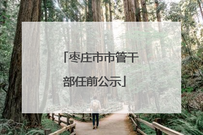 枣庄市市管干部任前公示