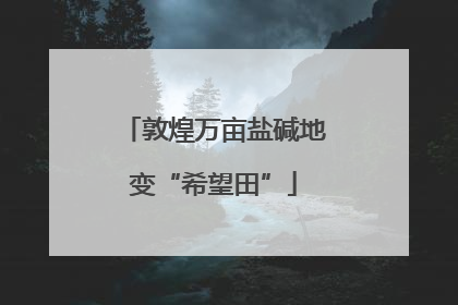 敦煌万亩盐碱地变“希望田”