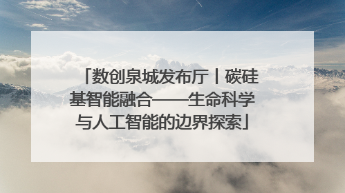 数创泉城发布厅丨碳硅基智能融合——生命科学与人工智能的边界探索
