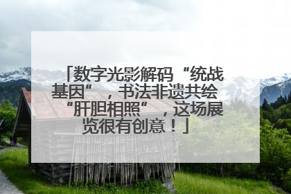 数字光影解码“统战基因”，书法非遗共绘“肝胆相照”，这场展览很有创意！