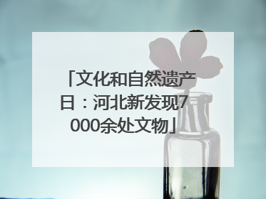 文化和自然遗产日：河北新发现7000余处文物