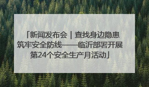 新闻发布会｜查找身边隐患 筑牢安全防线——临沂部署开展第24个安全生产月活动