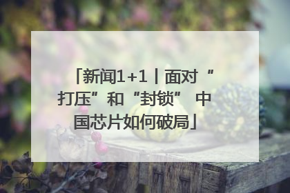 新闻1+1丨面对“打压”和“封锁” 中国芯片如何破局
