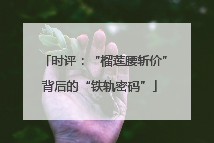 时评：“榴莲腰斩价”背后的“铁轨密码”