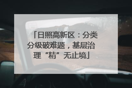 日照高新区：分类分级破难题，基层治理“精”无止境