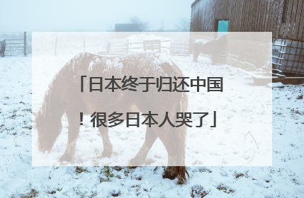 日本终于归还中国！很多日本人哭了