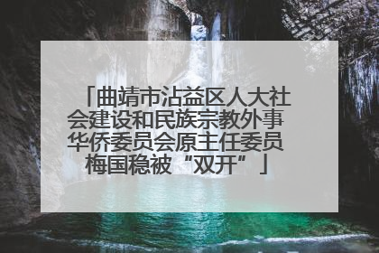 曲靖市沾益区人大社会建设和民族宗教外事华侨委员会原主任委员梅国稳被“双开”