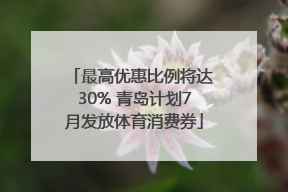 最高优惠比例将达30% 青岛计划7月发放体育消费券